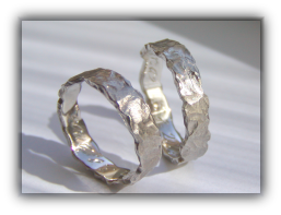 snubní prsteny, stříbro 925/1000, patina